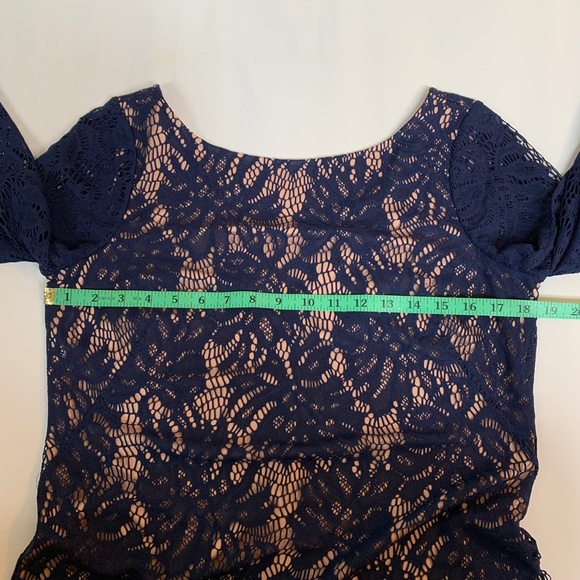 Lilly Pulitzer Womens M Navy Lace Cocktail Dress Elegant Classic Sophisticated - Picture 13 of 16